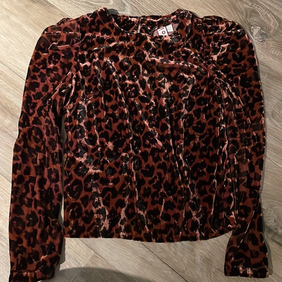 Anthropologie Dolan Charley Velvet Leopard Blouse - Picture 8 of 9